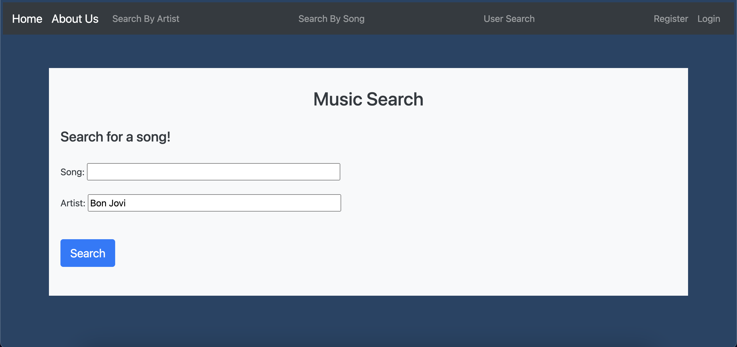 MusicHoot Music Search Page