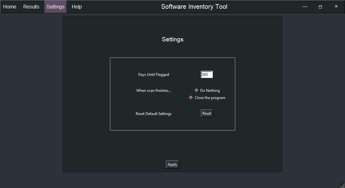 SIEVE Settings Page